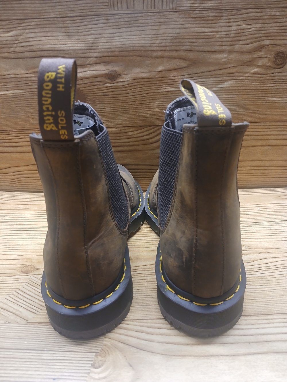 Dr. Martens Brown Leather Chukka Boot with Yellow Stitching - Picture 4 of 13